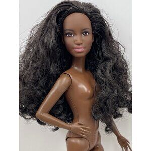 Petite Barbie Doll 2016 African American Long Curly Hair Redress Nude for OOAK